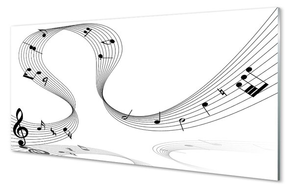 Tablouri pe sticlă clef treble