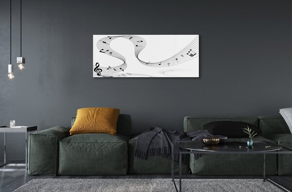 Tablouri pe sticlă clef treble