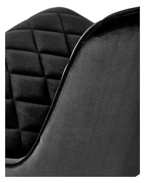 Scaun K450, negru, stofa catifelata/metal, 44x58x85 cm