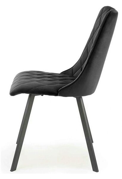 Scaun K450, negru, stofa catifelata/metal, 44x58x85 cm