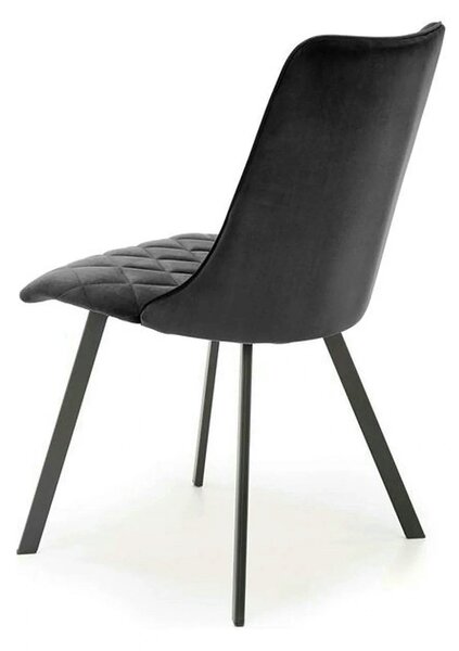 Scaun K450, negru, stofa catifelata/metal, 44x58x85 cm