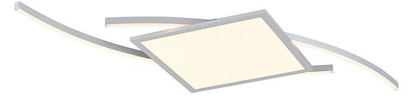 Lucande - Tiaro LED Square Plafonieră 56,6 CCT Silver