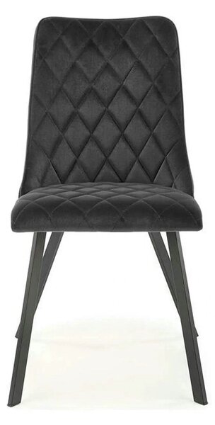 Scaun K450, negru, stofa catifelata/metal, 44x58x85 cm