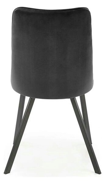 Scaun K450, negru, stofa catifelata/metal, 44x58x85 cm