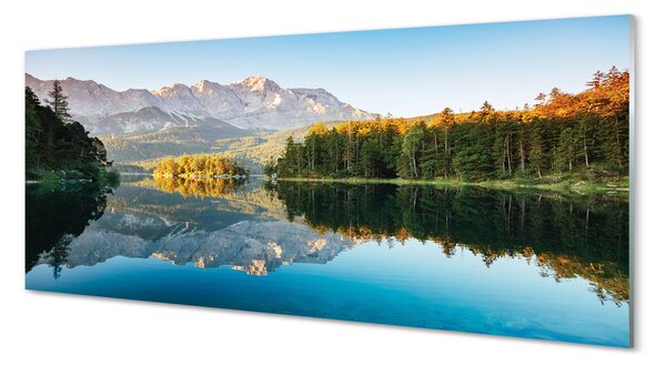 Tablouri pe sticlă Germania Munte lac de pădure