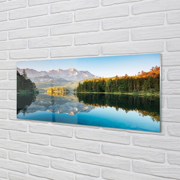 Tablouri pe sticlă Germania Munte lac de pădure