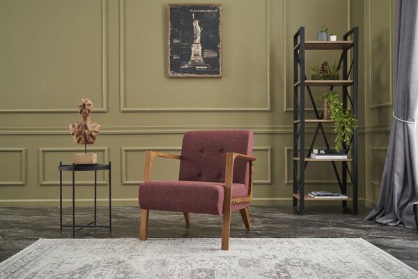 Atelier Del Sofa, Fotoliu Yunus rosu claret 69/83/80 cm
