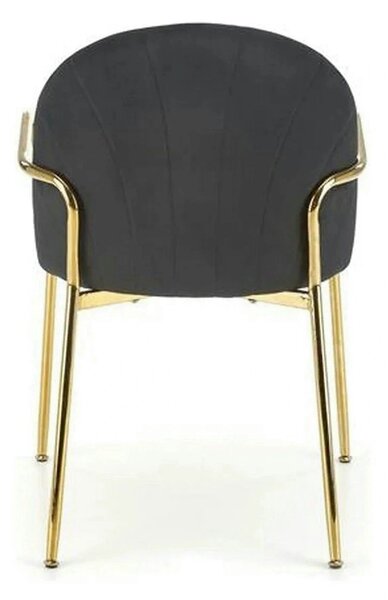 Scaun tapitat K500, bej/auriu, stofa catifelata, 53x57x80 cm