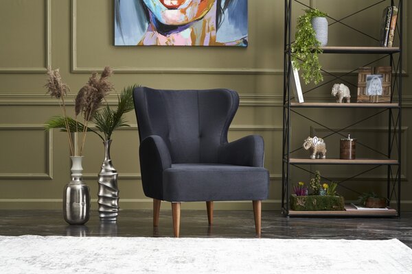 Atelier Del Sofa, Fotoliu Ada antracit 73/80/87 cm