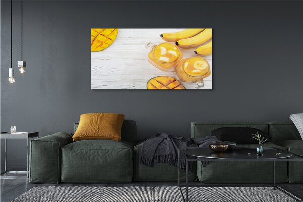 Tablouri pe sticlă Mango banane periuță