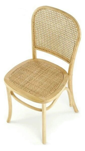 Scaun K502, stejar, ratan natural/lemn, 45x50x89 cm