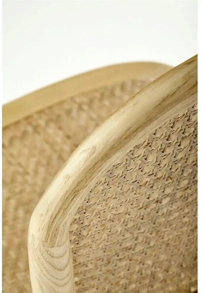 Scaun K502, stejar, ratan natural/lemn, 45x50x89 cm