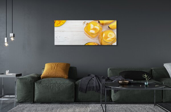 Tablouri pe sticlă Mango banane periuță