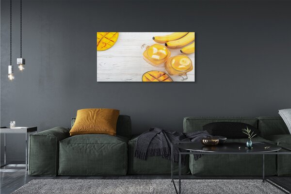 Tablouri pe sticlă Mango banane periuță