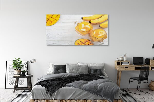 Tablouri pe sticlă Mango banane periuță