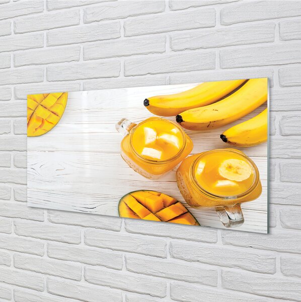 Tablouri pe sticlă Mango banane periuță