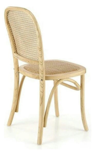 Scaun K502, stejar, ratan natural/lemn, 45x50x89 cm