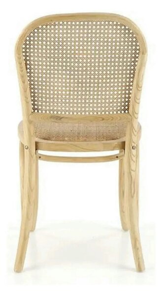 Scaun K502, stejar, ratan natural/lemn, 45x50x89 cm