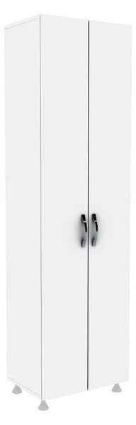 Dulap multifunctional Adore Diamond, 8 rafturi, 2 Usi, Alb 50x181x37 Cm