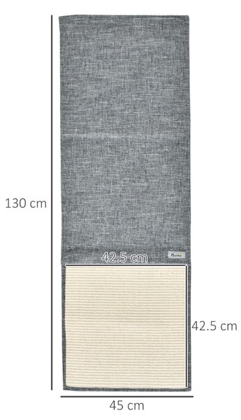 PawHut Set 2 Stâlpi de Zgâriat pentru Pisici, Bază Stabilă, 42,5x42,5 cm, Gri | Aosom Romania