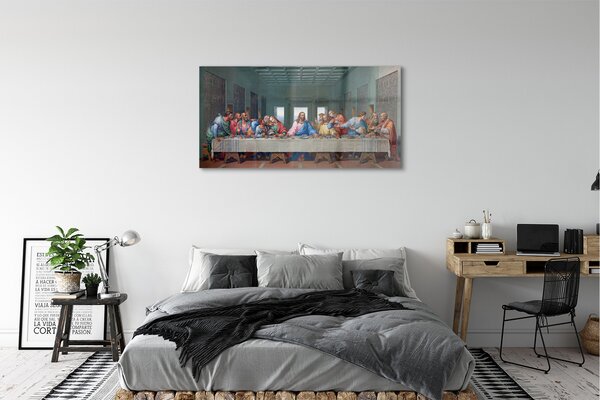 Tablouri pe sticlă Art ultima cină