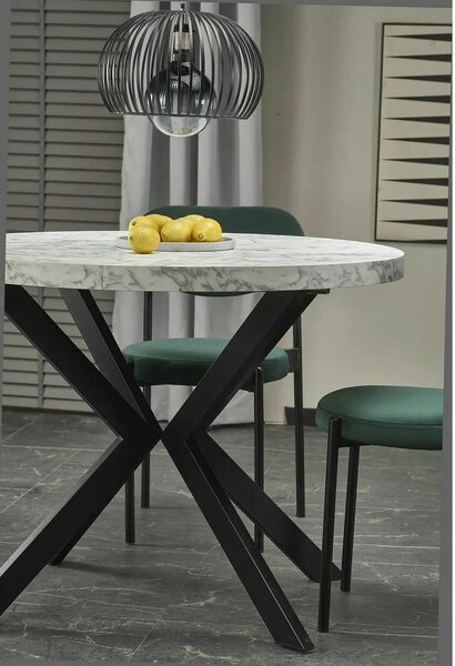 Scaun tapitat K509, gri, stofa catifelata, 42x48x80 cm