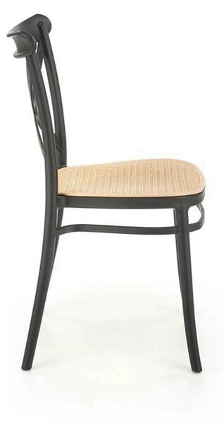 Scaun K512, maro/negru, plastic, 47x51x87 cm
