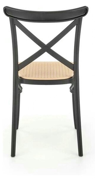 Scaun K512, maro/negru, plastic, 47x51x87 cm