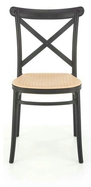 Scaun K512, maro/negru, plastic, 47x51x87 cm