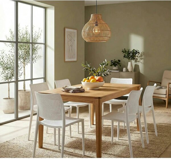 Scaun K514, alb, polipropilena, 42x55x79 cm
