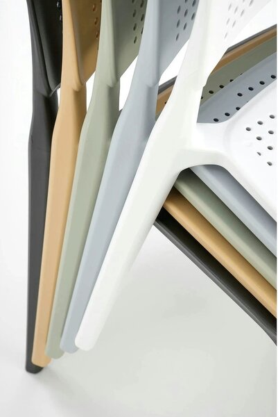Scaun K514, negru, polipropilena, 42x55x79 cm