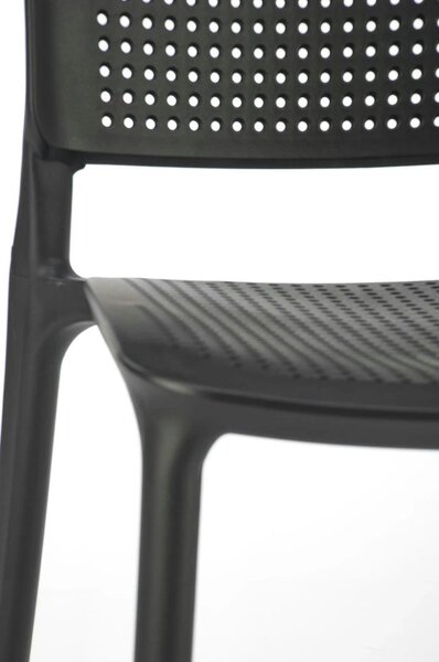 Scaun K514, negru, polipropilena, 42x55x79 cm