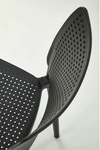 Scaun K514, negru, polipropilena, 42x55x79 cm