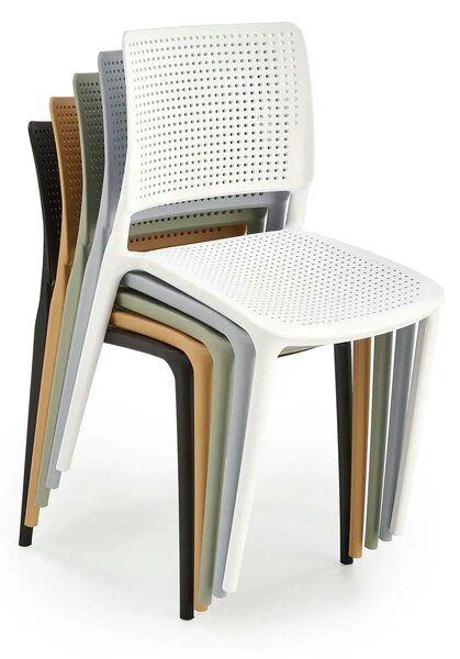 Scaun K514, negru, polipropilena, 42x55x79 cm