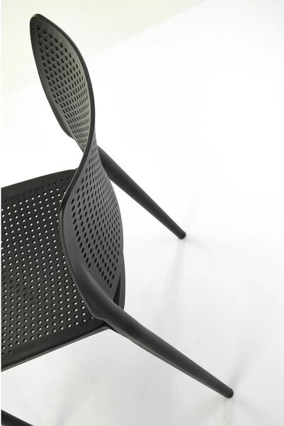 Scaun K514, negru, polipropilena, 42x55x79 cm