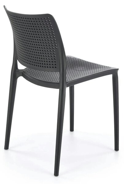 Scaun K514, negru, polipropilena, 42x55x79 cm