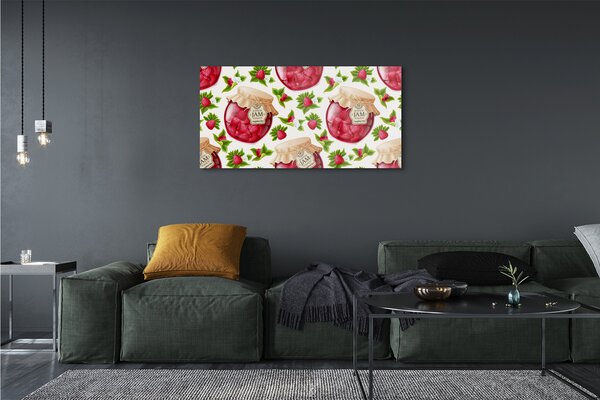 Tablouri pe sticlă gem de zmeură