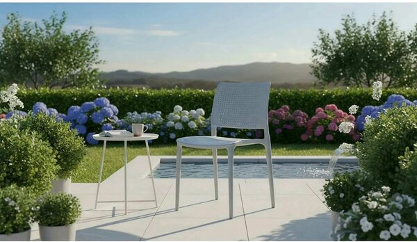 Scaun K514, albastru deschis, polipropilena, 42x55x79 cm