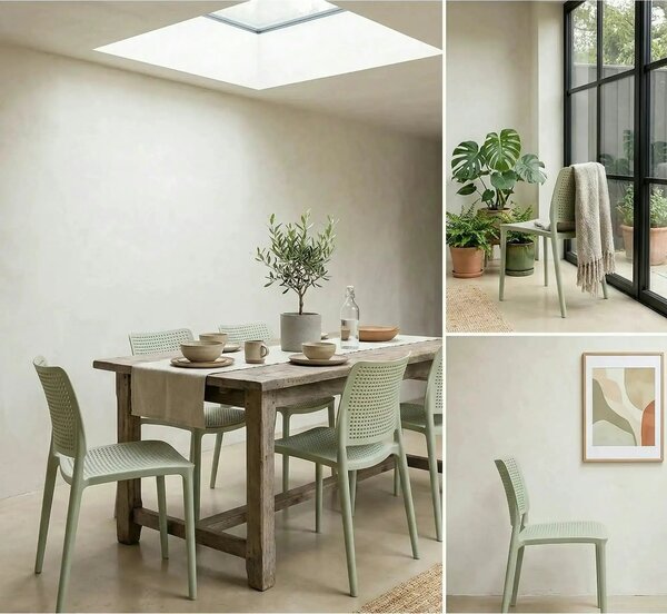 Scaun K514, verde menta, polipropilena, 42x55x79 cm