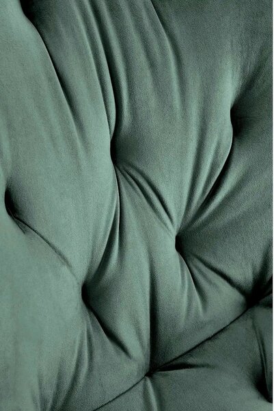 Scaun pivotant K519, verde inchis, stofa catifelata/metal, 54x63x86 cm