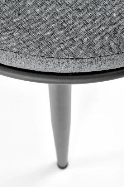Scaun dining modern K516, gri/negru, stofa/otel, 57x60x79 cm