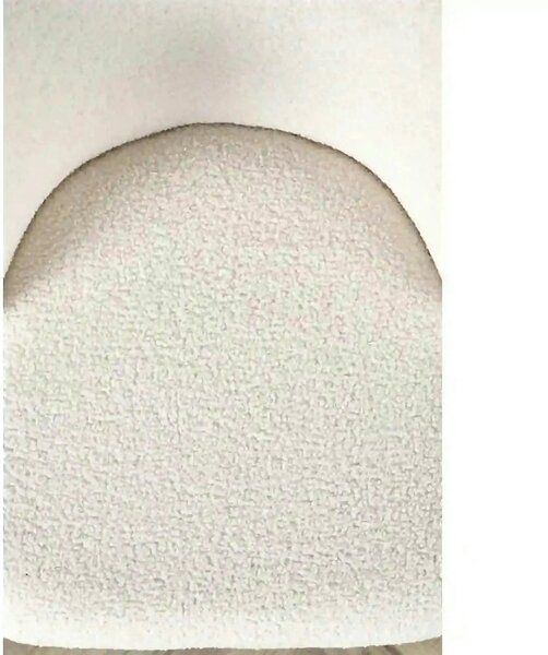 Scaun tapitat crem K518, crem, stofa buclata/metal, 57x59x75 cm