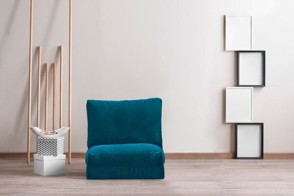 Atelier Del Sofa, Fotoliu extensibil Deniz verde 60/68/62 cm