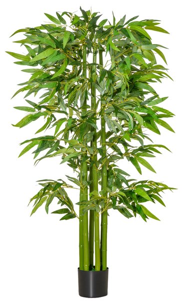 Planta artificiala de bambus, cu ghiveci, 160cm, verde HOMCOM | Aosom Romania