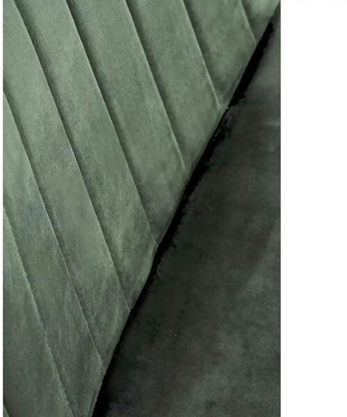 Scaun tapitat K521, verde/negru, stofa catifelata, 46x58x83 cm