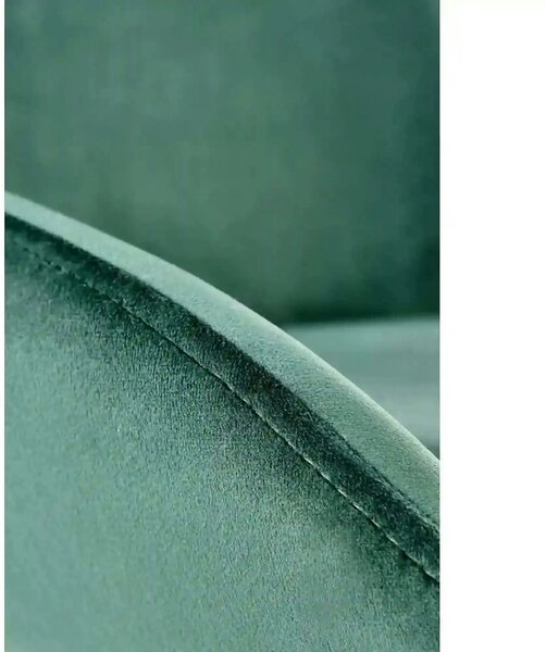Scaun K479, verde/negru, stofa catifelata/metal, 49x60x91 cm
