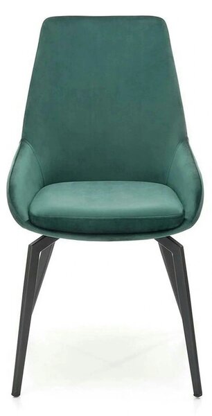 Scaun K479, verde/negru, stofa catifelata/metal, 49x60x91 cm
