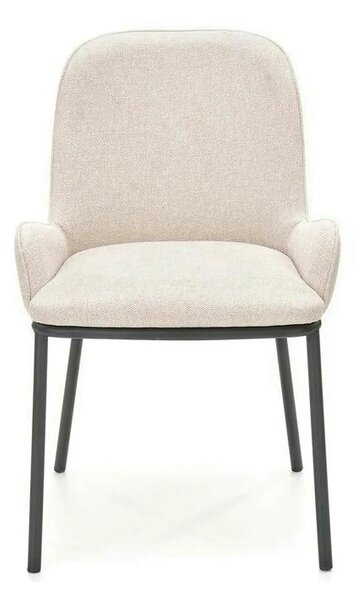 Scaun K481, alb/negru, stofa clasica/metal, 54x60x83 cm