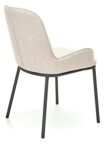 Scaun K481, alb/negru, stofa clasica/metal, 54x60x83 cm