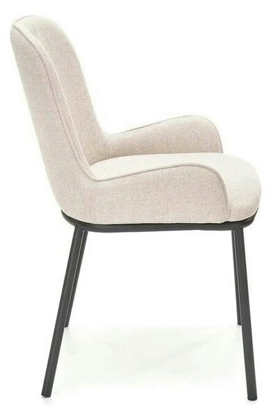 Scaun K481, alb/negru, stofa clasica/metal, 54x60x83 cm